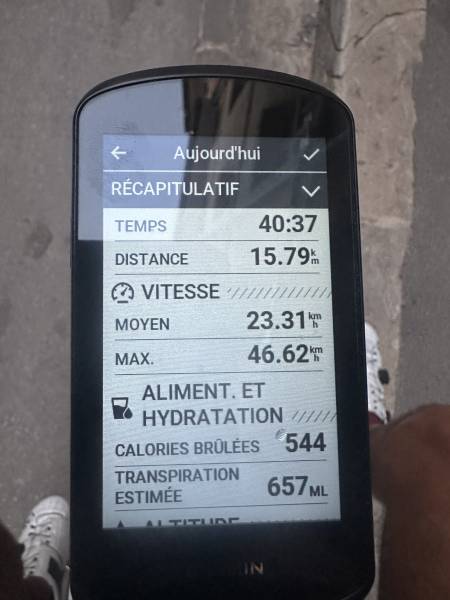 Les détails du Parcours Retour,en vélo musculaire 