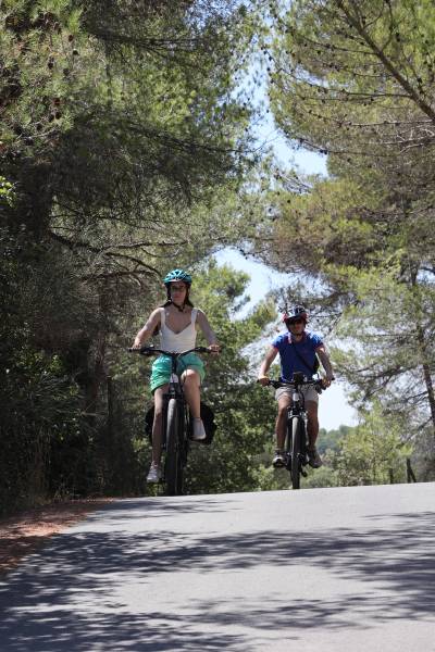 Magnifique parcours très peu fréquenté pour aller visiter en vélos électriques le Domaine du Château La Coste
